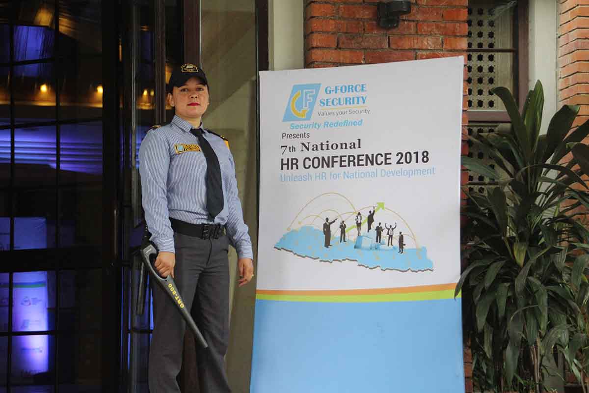 Security professional on duty